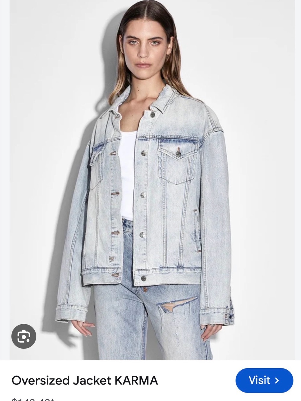 Ksubi Light Wash Oversized Denim Jacket